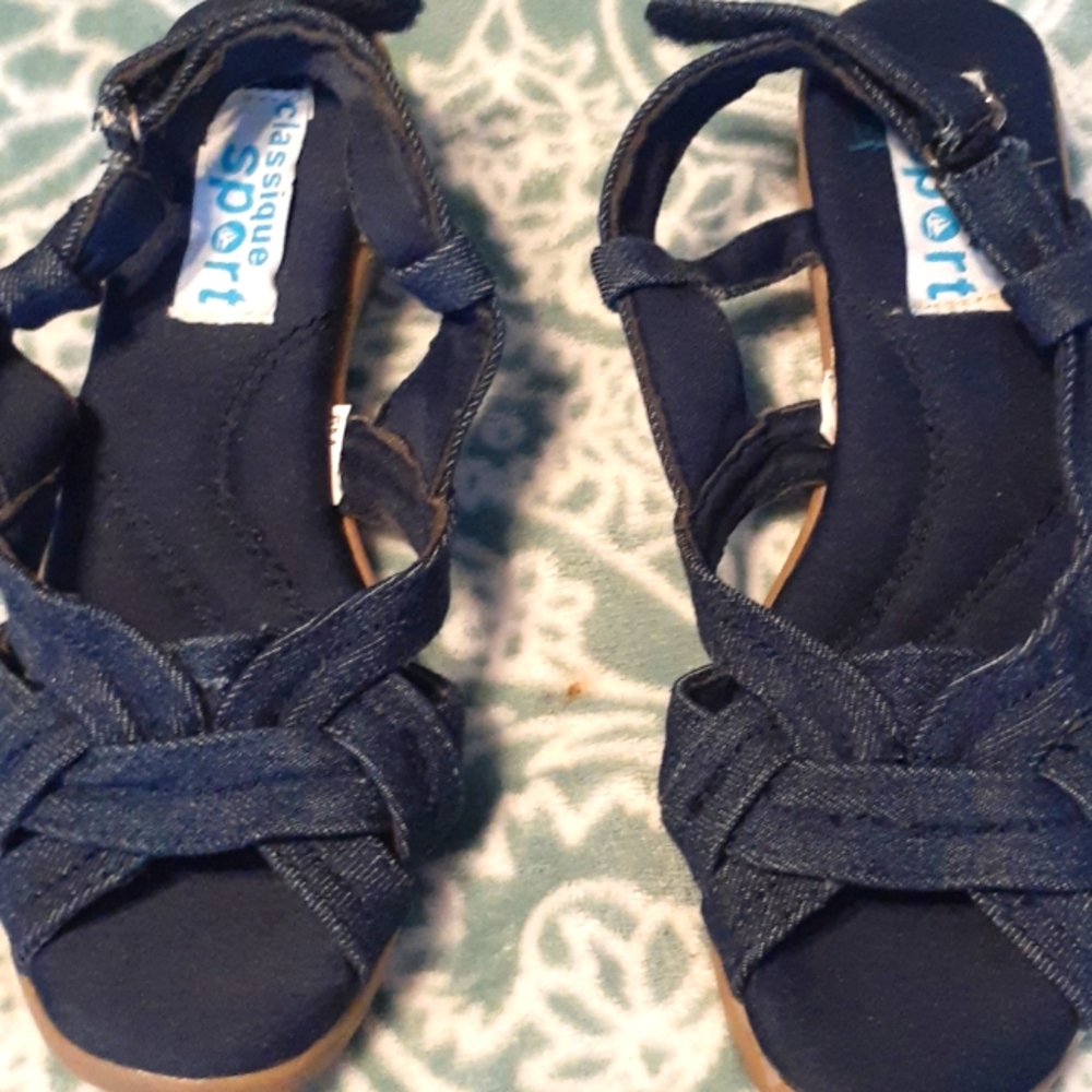 Classique sport jean sandals, size 5M
